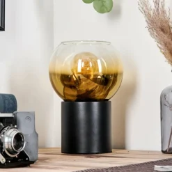 hofstein Koyoto Boule lumineuse, Lampe de bureau, Lampe à poser Or, Clair, 1 lumière