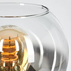 hofstein Koyoto Boule lumineuse, Lampe de bureau, Lampe à poser Chrome, Clair, Fumé, 1 lumière