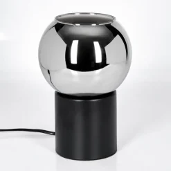 hofstein Koyoto Boule lumineuse, Lampe de bureau, Lampe à poser Chrome, Fumé, 1 lumière