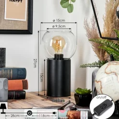 hofstein Koyoto Boule lumineuse, Lampe de bureau, Lampe à poser Clair, 1 lumière