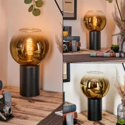 hofstein Koyoto Boule lumineuse, Lampe de bureau, Lampe à poser Or, Clair, 1 lumière