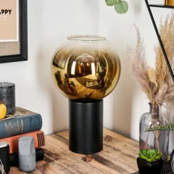 hofstein Koyoto Boule lumineuse, Lampe de bureau, Lampe à poser Or, Clair, 1 lumière