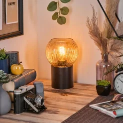 hofstein Koyoto Boule lumineuse, Lampe de bureau, Lampe à poser Ambre, 1 lumière