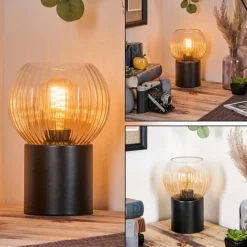 Lampes Vintages & Rétros-hofstein Koyoto Boule lumineuse, Lampe de bureau, Lampe à poser Ambre, Clair, 1 lumière