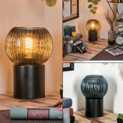 Lampes Vintages & Rétros-hofstein Koyoto Boule lumineuse, Lampe de bureau, Lampe à poser Bleu, 1 lumière