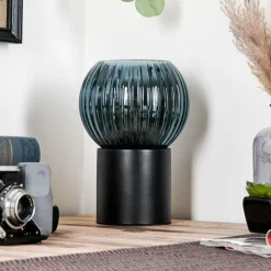 Lampes Vintages & Rétros-hofstein Koyoto Boule lumineuse, Lampe de bureau, Lampe à poser Bleu, 1 lumière