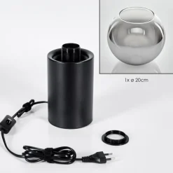 hofstein Koyoto Boule lumineuse, Lampe de bureau, Lampe à poser Clair, Fumé, 1 lumière