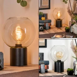 hofstein Koyoto Boule lumineuse, Lampe de bureau, Lampe à poser 20 cm Clair, 1 lumière