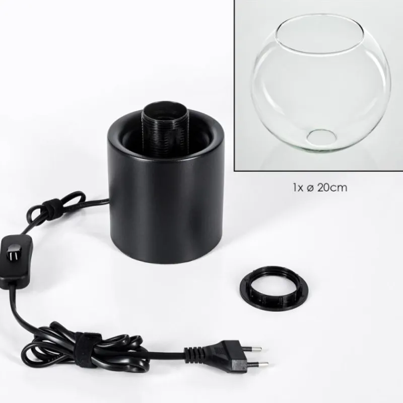 hofstein Koyoto Boule lumineuse, Lampe de bureau, Lampe à poser 20 cm Clair, 1 lumière