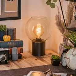 hofstein Koyoto Boule lumineuse, Lampe de bureau, Lampe à poser 20 cm Clair, 1 lumière