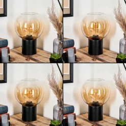 hofstein Koyoto Boule lumineuse, Lampe de bureau, Lampe à poser 20 cm Ambre, Clair, 1 lumière