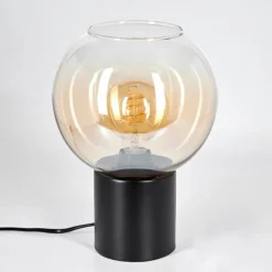 hofstein Koyoto Boule lumineuse, Lampe de bureau, Lampe à poser 20 cm Ambre, Clair, 1 lumière