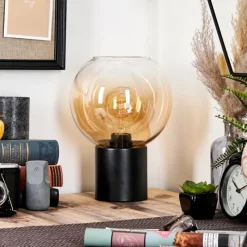 hofstein Koyoto Boule lumineuse, Lampe de bureau, Lampe à poser 20 cm Ambre, Clair, 1 lumière