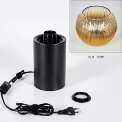 Lampes Dorées-hofstein Koyoto Boule lumineuse, Lampe de bureau, Lampe à poser Or, Clair, 1 lumière