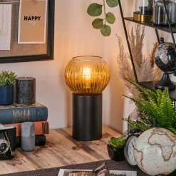 Lampes Dorées-hofstein Koyoto Boule lumineuse, Lampe de bureau, Lampe à poser Or, Clair, 1 lumière