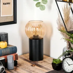 hofstein Koyoto Boule lumineuse, Lampe de bureau, Lampe à poser Ambre, 1 lumière