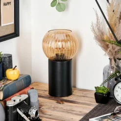 hofstein Koyoto Boule lumineuse, Lampe de bureau, Lampe à poser Ambre, 1 lumière