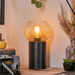 hofstein Koyoto Boule lumineuse, Lampe de bureau, Lampe à poser Ambre, Clair, 1 lumière