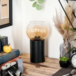 hofstein Koyoto Boule lumineuse, Lampe de bureau, Lampe à poser Ambre, Clair, 1 lumière