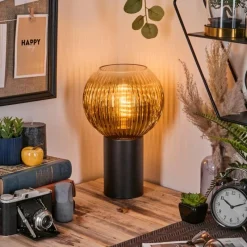 Lampes Dorées-hofstein Koyoto Boule lumineuse, Lampe de bureau, Lampe à poser Or, Clair, 1 lumière