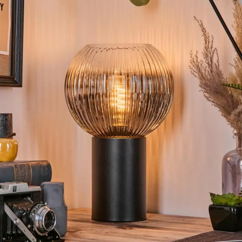 Suspension Verre Fumé-hofstein Koyoto Boule lumineuse, Lampe de bureau, Lampe à poser Clair, Fumé, 1 lumière