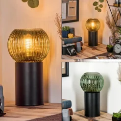 Lampes Vintages & Rétros-hofstein Koyoto Boule lumineuse, Lampe de bureau, Lampe à poser 20 cm Vert, 1 lumière