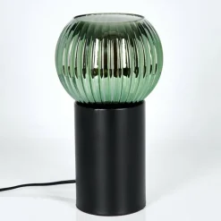 Lampes Vintages & Rétros-hofstein Koyoto Boule lumineuse, Lampe de bureau, Lampe à poser 20 cm Vert, 1 lumière