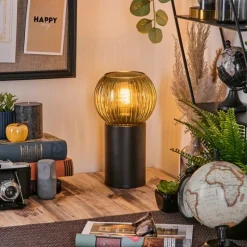 Lampes Vintages & Rétros-hofstein Koyoto Boule lumineuse, Lampe de bureau, Lampe à poser 20 cm Vert, 1 lumière