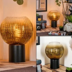 Lampes Dorées-hofstein Koyoto Boule lumineuse, Lampe de bureau, Lampe à poser Or, Clair, 1 lumière