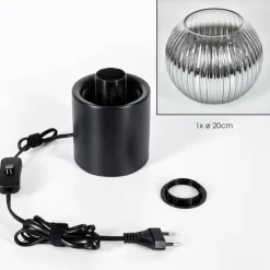 hofstein Koyoto Boule lumineuse, Lampe de bureau, Lampe à poser Clair, Fumé, 1 lumière