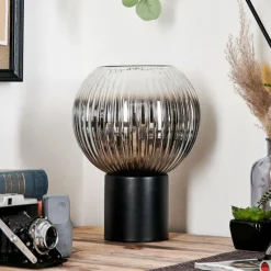 hofstein Koyoto Boule lumineuse, Lampe de bureau, Lampe à poser Clair, Fumé, 1 lumière