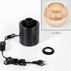 hofstein Koyoto Boule lumineuse, Lampe de bureau, Lampe à poser Ambre, 1 lumière