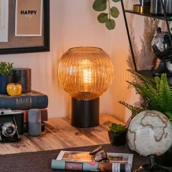 hofstein Koyoto Boule lumineuse, Lampe de bureau, Lampe à poser Ambre, 1 lumière