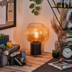 hofstein Koyoto Boule lumineuse, Lampe de bureau, Lampe à poser Ambre, Clair, 1 lumière