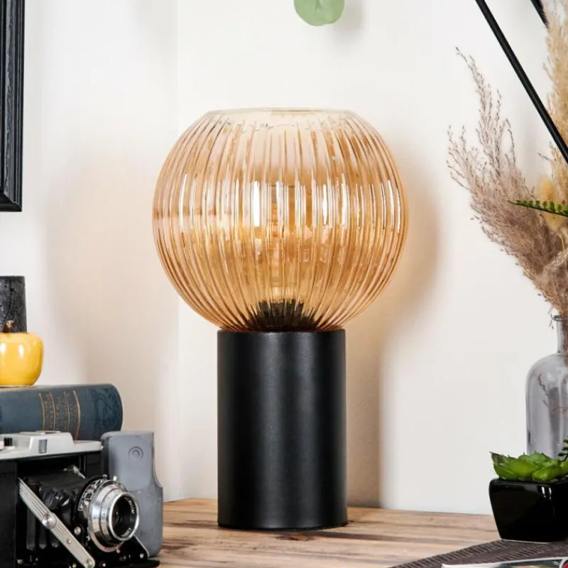 hofstein Koyoto Boule lumineuse, Lampe de bureau, Lampe à poser 11 cm Ambre, 1 lumière