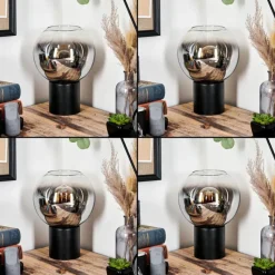 hofstein Koyoto Boule lumineuse, Lampe de bureau, Lampe à poser Chrome, Clair, Fumé, 1 lumière