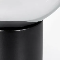 hofstein Koyoto Boule lumineuse, Lampe de bureau, Lampe à poser Chrome, Clair, Fumé, 1 lumière