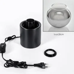 hofstein Koyoto Boule lumineuse, Lampe de bureau, Lampe à poser Clair, Fumé, 1 lumière