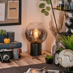 hofstein Koyoto Boule lumineuse, Lampe de bureau, Lampe à poser Clair, Fumé, 1 lumière