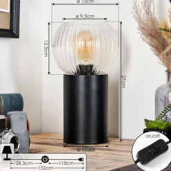 hofstein Koyoto Boule lumineuse, Lampe de bureau, Lampe à poser Clair, 1 lumière