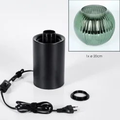 hofstein Koyoto Boule lumineuse, Lampe de bureau, Lampe à poser 20 cm Vert, 1 lumière