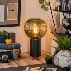 hofstein Koyoto Boule lumineuse, Lampe de bureau, Lampe à poser 20 cm Vert, 1 lumière