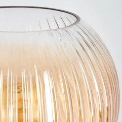 Lampes Vintages & Rétros-hofstein Koyoto Boule lumineuse, Lampe de bureau, Lampe à poser 20 cm Ambre, Clair, 1 lumière