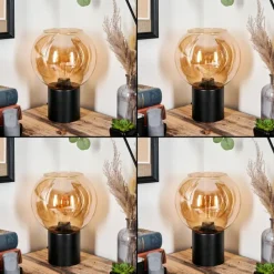hofstein Koyoto Boule lumineuse, Lampe de bureau, Lampe à poser 20 cm Ambre, 1 lumière