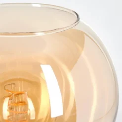 hofstein Koyoto Boule lumineuse, Lampe de bureau, Lampe à poser 20 cm Ambre, 1 lumière