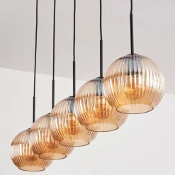 hofstein Koyoto Boule lumineuse, Suspension Noir, 5 lumières