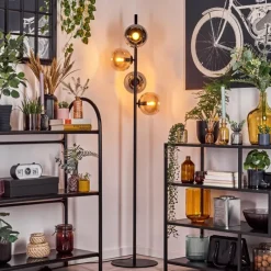 hofstein Koyoto Lampadaire 31 cm Ambre, Fumé, 4 lumières
