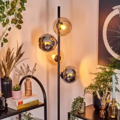 Suspension Verre Fumé-hofstein Koyoto Lampadaire 31 cm Ambre, Chrome, Fumé, 4 lumières