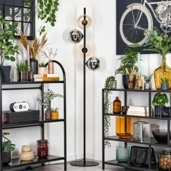 Suspension Verre Fumé-hofstein Koyoto Lampadaire 31 cm Ambre, Chrome, Fumé, 4 lumières