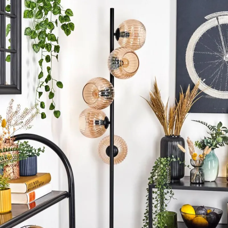 Lampes À Boules-hofstein Koyoto Lampadaire 31 cm Ambre, 5 lumières